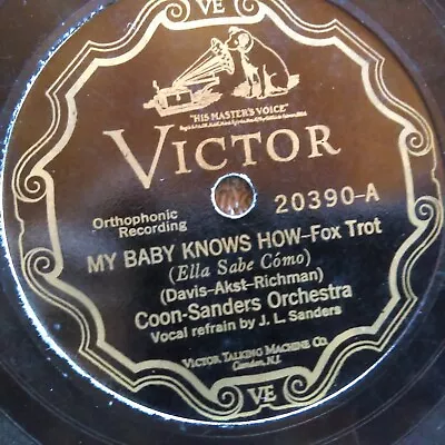 78 Rpm Victor 20390 Coon Sanders My Baby Knows Brainstorm Jazz V **CRACK** • $9.99