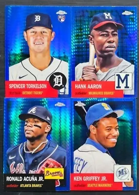 2022 Topps Chrome Platinum Anniversary BLUE PRISM REFRACTORS You Pick The Card • $3.99