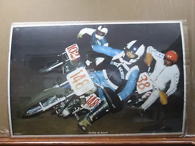 $89.98 • Buy Action At Ascot Vintage Moto Dirt Bike Motorcycle 1972 Motocross In#G22284