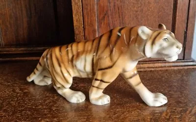 Magnificent Royal Dux Porcelain Stalking Tiger Figurine - Made In Czech Republic • £75