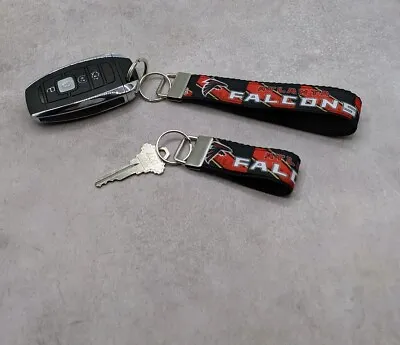 Atlanta Falcons Keychain Key Fob Wristlet Key Chain Lanyard ID Holder • $8.99