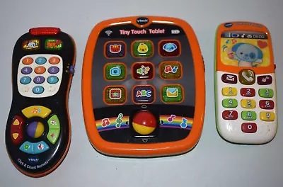 Lot Of VTech Toys Tiny Touch Tablet   Smart Phone  Remote  Learning • $14.99