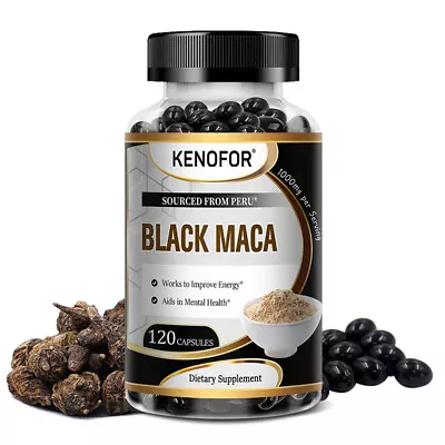 Maca Root High Strength - 120 Capsules Vegan 100% Fresh Black Maca Root • $25.71