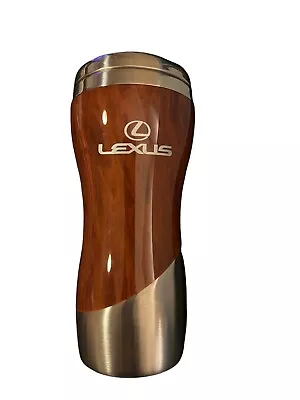 PAIR (2) Of Lexus Wood Grain Tumbler Coffee Mug 14 Oz 414 Ml • $49