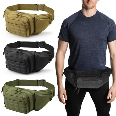 Tactical Waist Bag Concealed Gun Carry Pouch Military Pistol Holster Fanny Pack • $17.39