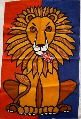 Vintage NEW Ulster Irish Linen LION Tea Towel Union Jack UK 29  X 20  • $10.99