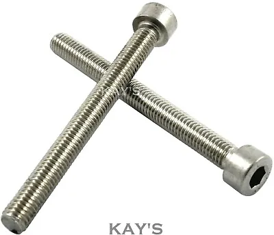 M6 (6mm) Fully Threaded Cap Screws A2 Stainless Steel Allen Key Hex Socket Bolts • £0.99