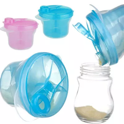 3-Grid Baby Milk Powder Container Snack Pot Dispenser Storage Box With Lid • £4.93