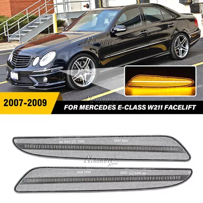 For 07-09 Mercedes Benz E-Class W211 Facelift Clear LED Amber Side Marker Light • $31.82