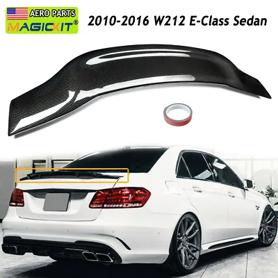 RT Style Trunk Spoiler For 2010-2016 Benz W212 Sedan E350 E550 E63 Carbon Look  • $92.99
