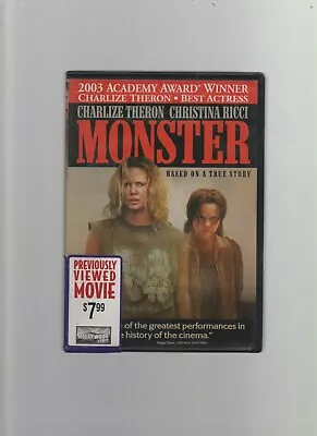 Monster - Charlize Theron Christina Ricci - DVD 427D - 2003 - R - KW Production • $1.90