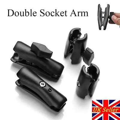 *Short Long Phone Motorcycle Holder Double Socket Arm Ball Bases For Ram Mount! • £5.98