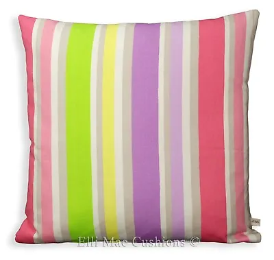£18.99 • Buy Designers Guild Sweetpea Pink Lilac Green Stripe Sofa Cushion Pillow Cover