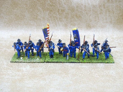 £25 • Buy 28mm ACW UNION INFANTRY X18 Painted American Civil War 02603