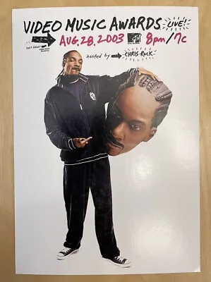 Snoop Dogg - Chris Rock Hosted Mtv - Vma Video Music Awards Postcard Promo  2003 • $5