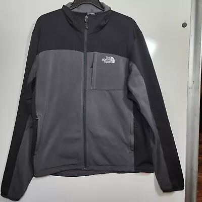 The North Face Zip-up Fleece Jacket Black/Gray Size Large • $17.99