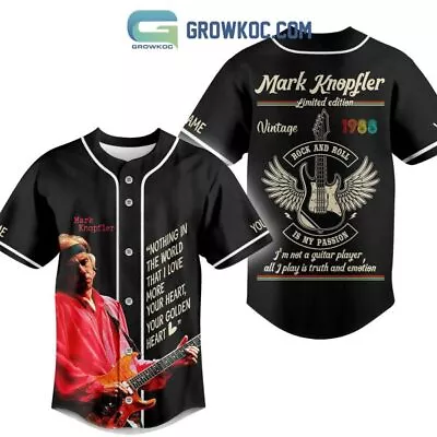 Mark Knopfler Rock And Roll Is My Passion Personalized Short Sleeved Shirt • $28.90