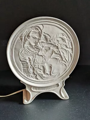 Vintage Madonna And Child Lithophane Lighted Porcelain Art Light Holland Mold • $55