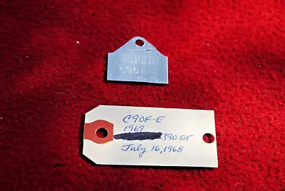 69 Torino Fairlane Original Ford V8 4v Carburetor Tag C9of-e Correct Vintage • $29