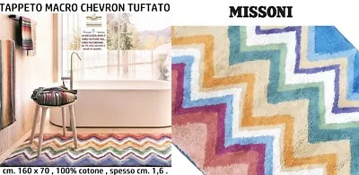 Carpet Missoni Master Classic Cms. 160 X 70 Cotton 100% Tuftato Macro Chevron • $234.61