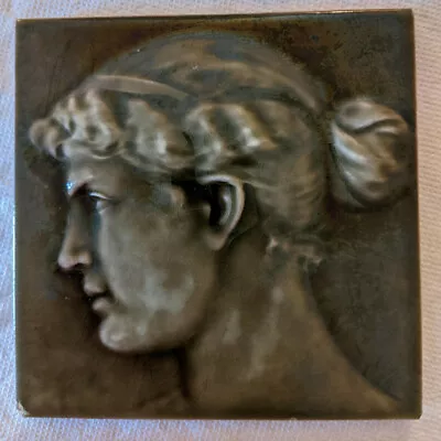  American Encaustic Tile: Portrait Of Woman • $49