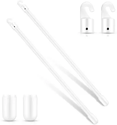 2 Pieces PVC Blind Wand White Vertical Blinds Rod Parts Blind Wand With Hook And • $12.39