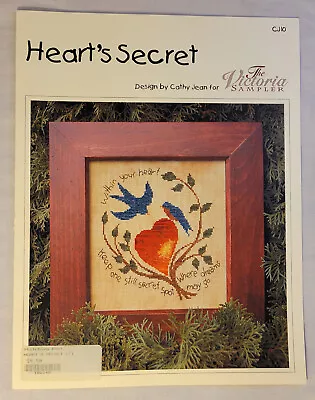 “The Heart’s Secret” Design By Cathy Jean For The Victoria Sampler • $8