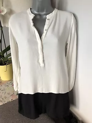 $10.98 • Buy Zara Top Blouse Black And White Size M
