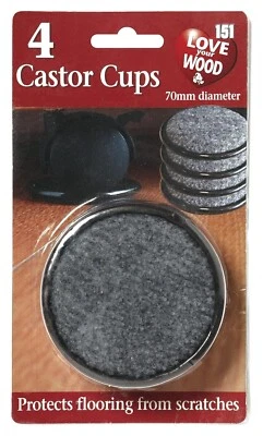 £3.29 • Buy CHAIR SOFA CASTOR CUPS Furniture Carpet Floor Protectors Caster Feet 4PK