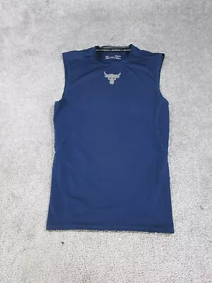 Under Armour Project Rock Compressio Shirt Mens Medium Heat Gear Muscle  • $24.99