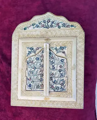 Vintage Handmade Moroccan Wall Doors Mirror Hand Painted Authentic Wooden Decora • $95.99
