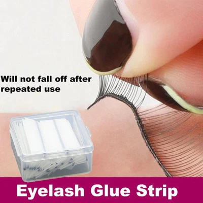 £3.24 • Buy 40/50Pcs Self Adhesive Eyelash Glue Strips Glue Free False Eyelashes Makeup BEST