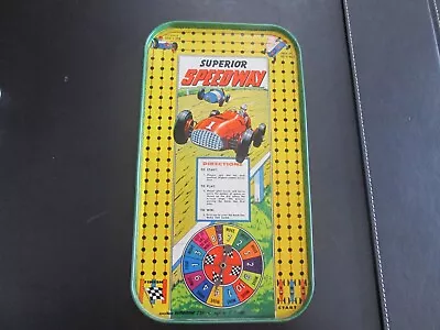 Superior Speedway 1940s Tin Litho Auto Racing Game By T. Cohn F447 BOARD ONLY • $75