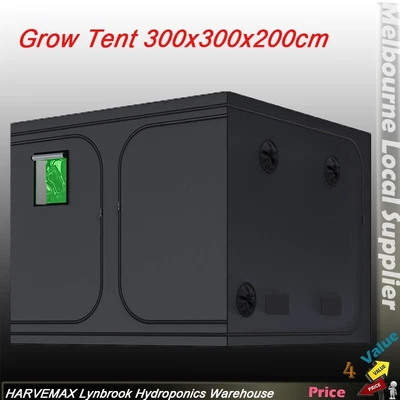 $449 • Buy In Door Grow Tent 3x3x2M Hydroponic Mylar 600D Oxford Steel Frame