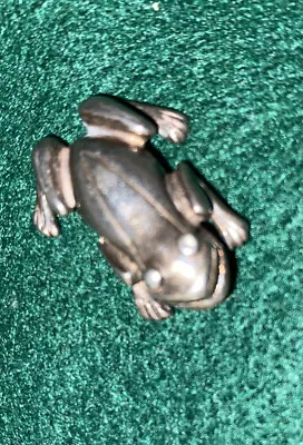 Vintage Sterling Frog Pendant  • $11.25