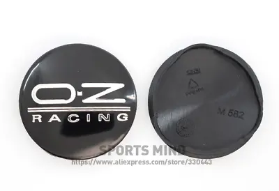 4x55mm Oz Racing Black Decals Badges Wheel Center Caps Hubcaps Rim Caps M582  • $42.23