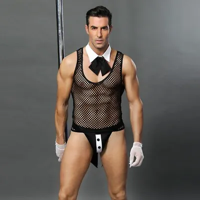 Men's Sexy Nightclub Performance Butler/maid Jumpsuit Costume Cosplay Mint J06 • $27.48