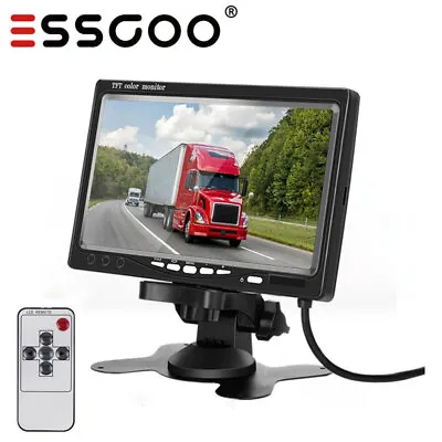 ESSGOO 7  Rear View TFT-LCD Monitor Display For Car Reverse Camera Truck Van Bus • £38.99