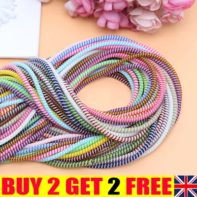£4.14 • Buy 1.4M Spiral USB Charger Data Cable Wire Long Cord Protector DIY Winder SA