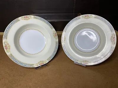 2 Noritake CHINA 8” Salad-Dessert Bowls Made In Occupied Japan 1947-1952 • $24.99