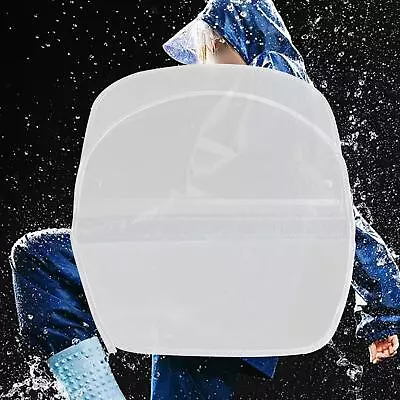 Raincoat Hat Visor Portable Transparent Cap Rain Bonnet With Visor • £6.52