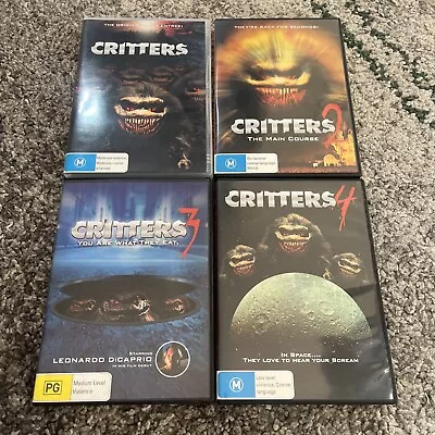 Critters 1-4 (4x DVD 2006) - PAL 4 - Dee Wallace Leonardo Dicaprio • $30