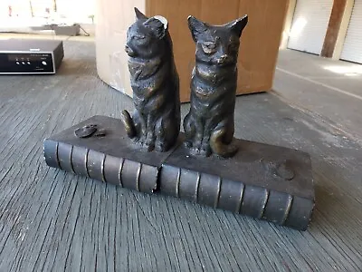 Pair Of Vintage LEVENGER Cat Bookends Cats 8  Tall • $50