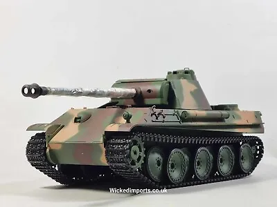 RC 1:16 Heng Long BB Tank Leopard Panzer German Panther 2.4G Tamiya V7 Model UK • $397.63