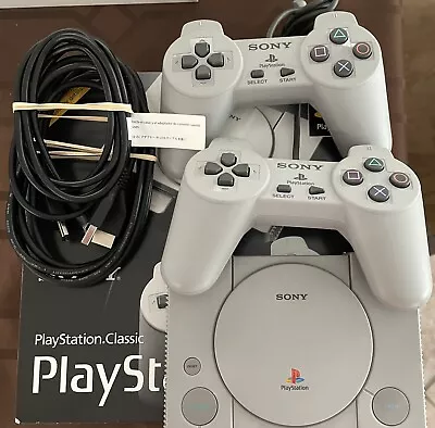 Sony PlayStation Classic Gray Console (3003868) With Two Controllers • $70