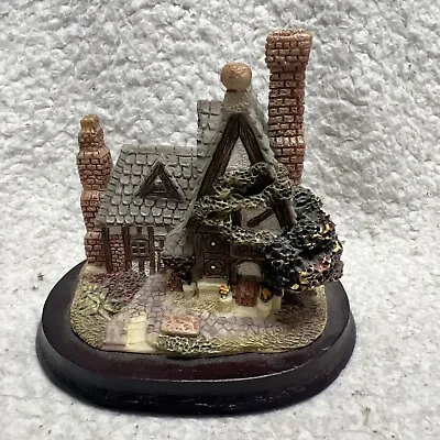 English Tudor Style Cottage House Collectible Resin Figurines Wood Base • $11.72