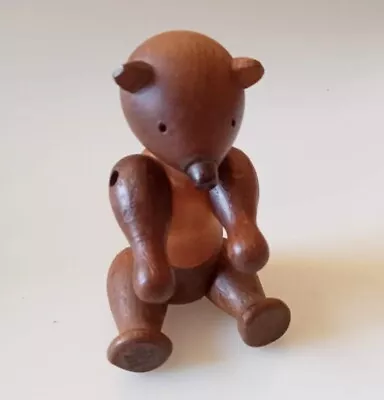 Kay Bojesen Denmark Midcentury Articulated Wooden Toy Bear Danish Stamped • £140