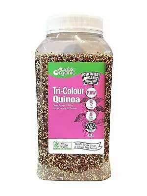 $28.89 • Buy Organic Tri-Colour Quinoa 1.5Kg Absolute Certified Super Food Vegan Gluten Free