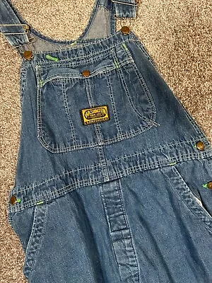 Washington Dee Cee Overalls Mens 34 X 27 Denim Sanforized Bib Workwear Vintage • $42.99