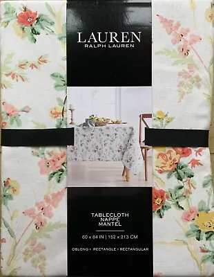 BNWT.RALPH LAUREN SPRINGTIME FLORAL TABLECLOTH.60 In X 84 In SEATS 6-8 NEW STOCK • £23.95